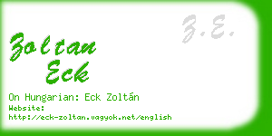 zoltan eck business card